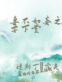 妻不如妾之夫人要下堂
