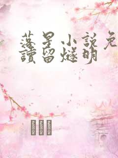 落星小说免费阅读留燧明