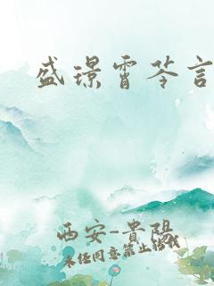 盛璟霄芩言小说