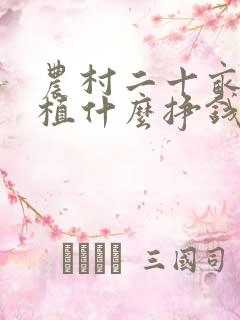 农村二十亩地种植什么挣钱