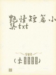 艳情短篇小说合集txt