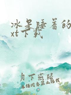 冰是睡着的水txt下载
