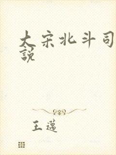 大宋北斗司 小说