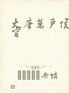 大唐万户侯无弹窗