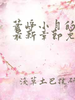 萧峥小月的小说最新章节免费阅读全文