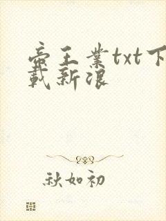 帝王业txt下载新浪