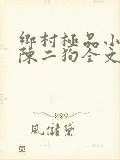 乡村极品小仙医陈二狗全文免费阅读