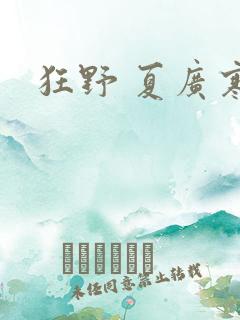 狂野 夏广寒