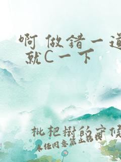 啊 做错一道题 就C一下