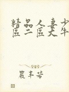 精品人妻少妇一区二区大牛影视