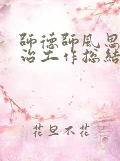 师德师风思想政治工作总结