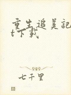 重生追美记txt下载