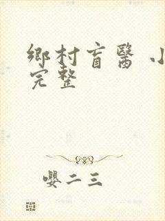 乡村盲医 小说完整