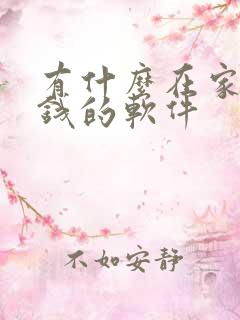 有什么在家能挣钱的软件
