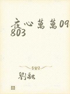 夜心万万090803