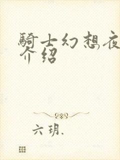 骑士幻想夜人物介绍
