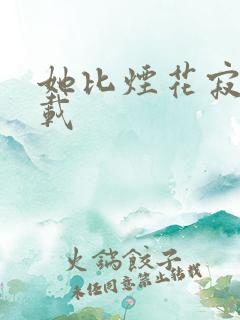 她比烟花寂寞下载