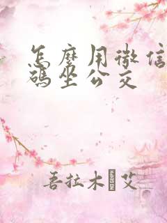 怎么用微信乘车码坐公交
