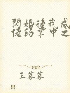 闪婚后我成了大佬的掌中之物免结局