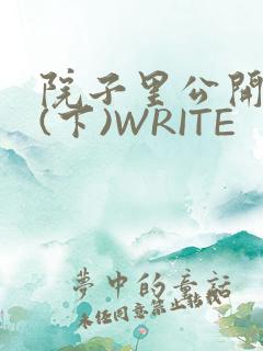 院子里公开惩戒(下)WRITE