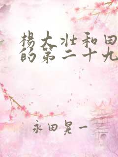 杨大壮和田桂花的第二十九