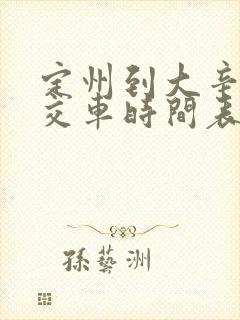 定州到大辛庄公交车时间表