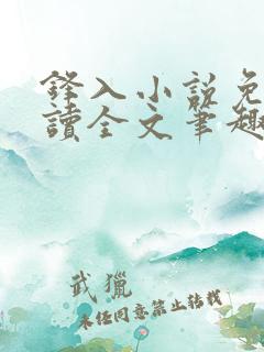 锋入小说免费阅读全文笔趣阁