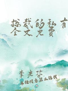 总裁的私有宝贝全文免费