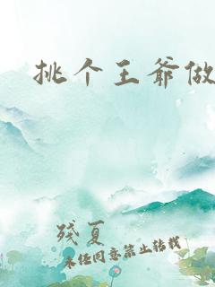 挑个王爷做夫君