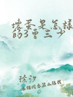 坏蛋是怎样炼成的3曹三少