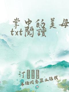 掌中的美母版主txt阅读
