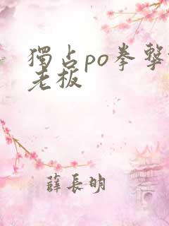 独占po拳击馆老板
