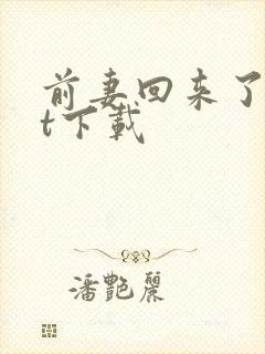 前妻回来了txt下载