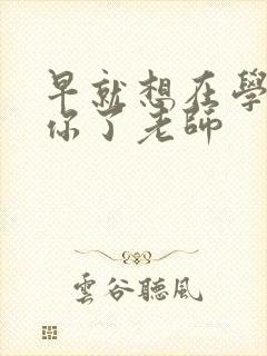 早就想在学校要你了老师