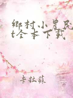 乡村小农民txt全本下载