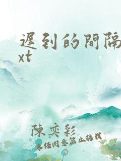 迟到的间隔年txt
