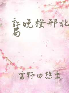 许晚橙邢北琛结局
