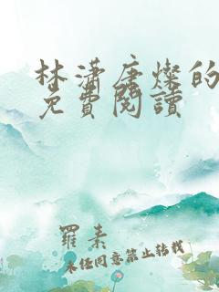 林潇唐灿的小说免费阅读