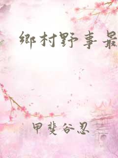 乡村野事最新版
