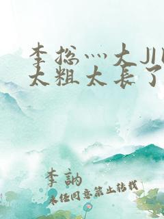 李总灬大JI巴太粗太长了