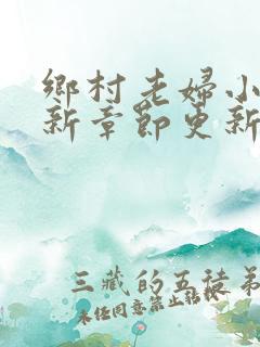 乡村老妇小说最新章节更新