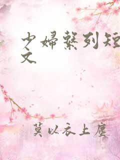 少妇系列短篇辣文