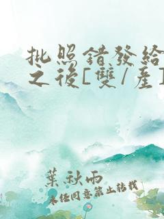 批照错发给情敌之后[双/产]