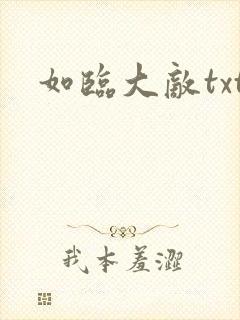 如临大敌txt
