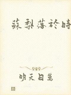 苏梨落于时皓