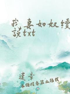 我妻如奴续写小说txt