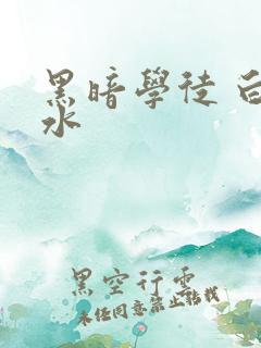 黑暗学徒 白开水