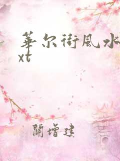 华尔街风水师txt