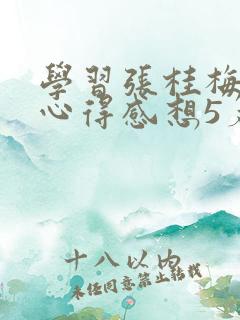 学习张桂梅事迹心得感想5篇