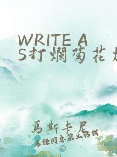 WRITE AS打烂菊花加姜